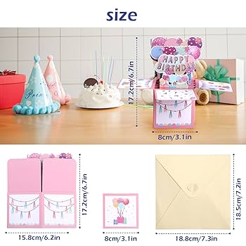 Amazon | WD&CD バースデーカード 立体 誕生日カード メッセージ